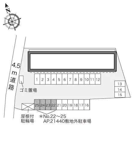 ★手数料０円★豊橋市前芝町　月極駐車場（LP）